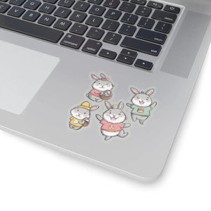 Playful Kiss Cut Stickers - Easter Bunny Vinyl - Dipaliz - Decorative