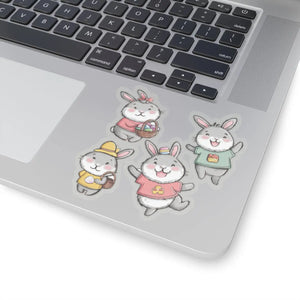 Playful Kiss Cut Stickers - Easter Bunny Vinyl - Dipaliz - Decorative