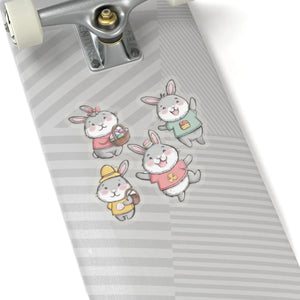 Playful Kiss Cut Stickers - Easter Bunny Vinyl - Dipaliz - Decorative