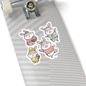 Playful Kiss Cut Stickers - Easter Bunny Vinyl - Dipaliz - Decorative
