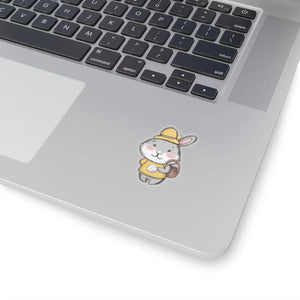 Whimsical Happy Bunny Kiss Cut Stickers - Easter - Dipaliz - Decorative