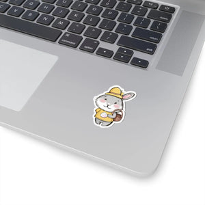 Whimsical Happy Bunny Kiss Cut Stickers - Easter - Dipaliz - Decorative