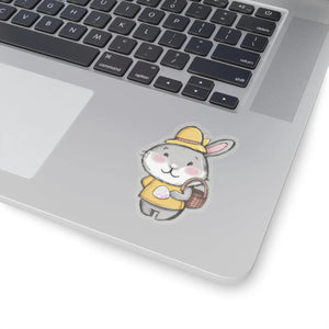 Whimsical Happy Bunny Kiss Cut Stickers - Easter - Dipaliz - Decorative