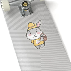 Whimsical Happy Bunny Kiss Cut Stickers - Easter - Dipaliz - Decorative