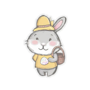 Whimsical Happy Bunny Kiss Cut Stickers - Easter - Dipaliz - Decorative