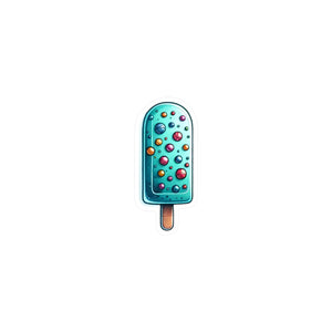 Vibrant Blue Popsicles Vinyl Decal - Satin Sticker - Dipaliz - Decorative Stickers