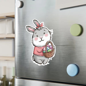 Cute Easter Bunny Sticker - Kiss Cut Vinyl Decal - Dipaliz - Decorative Stickers