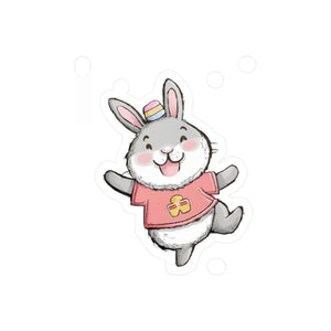 Playful Bunny Vinyl Decals - Durable Cut - Dipaliz - Decorative Stickers