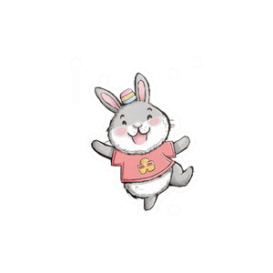 Playful Bunny Vinyl Decals - Durable Cut - Dipaliz - Decorative Stickers