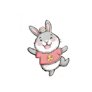 Playful Bunny Vinyl Decals - Durable Cut - Dipaliz - Decorative Stickers
