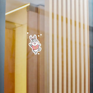 Playful Bunny Vinyl Decals - Durable Cut - Dipaliz - Decorative Stickers