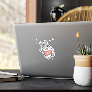 Playful Bunny Vinyl Decals - Durable Cut - Dipaliz - Decorative Stickers