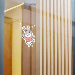 Playful Bunny Vinyl Decals - Durable Cut - Dipaliz - Decorative Stickers