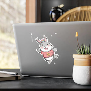 Playful Bunny Vinyl Decals - Durable Cut - Dipaliz - Decorative Stickers