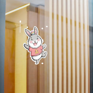 Playful Bunny Vinyl Decals - Durable Cut - Dipaliz - Decorative Stickers