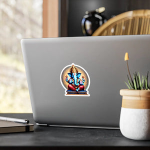 Divine Lord Ganesha Kiss Cut Vinyl - Satin Home Decor - Dipaliz - Decals