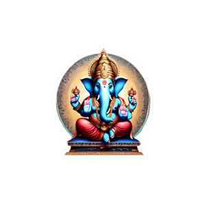 Divine Lord Ganesha Kiss Cut Vinyl - Satin Home Decor - Dipaliz - Decals