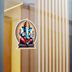 Divine Lord Ganesha Kiss Cut Vinyl - Satin Home Decor - Dipaliz - Decals