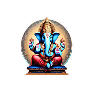 Divine Lord Ganesha Kiss Cut Vinyl - Satin Home Decor - Dipaliz - Decals