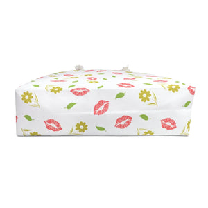Vibrant Weekender Tote - Kisses and Flowers Polyester - Dipaliz - Bags