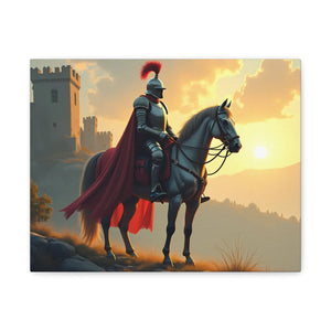Epic Knight Horseback Canvas Wall – Stretched - Dipaliz - Prints