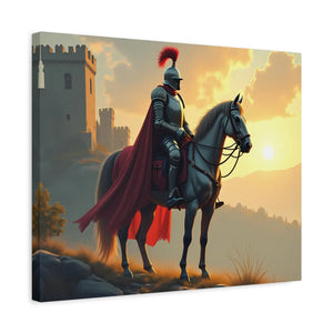 Epic Knight Horseback Canvas Wall – Stretched - Dipaliz - Prints