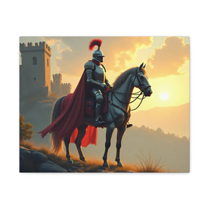 Epic Knight Horseback Canvas Wall – Stretched - Dipaliz - Prints