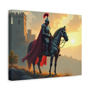 Epic Knight Horseback Canvas Wall – Stretched - Dipaliz - Prints
