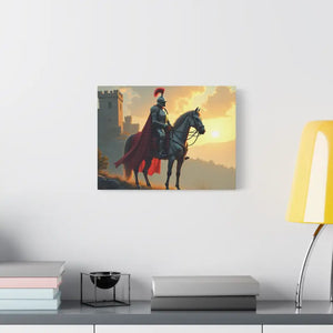 Epic Knight Horseback Canvas Wall Art - Stretched Medieval Fantasy - Dipaliz - Prints