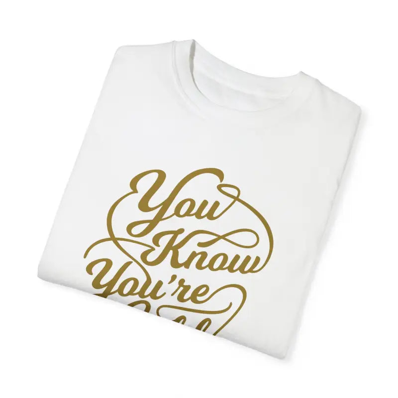 Gold Typography Unisex Shirt - Comfort Colors Tee Perfection - T-shirt