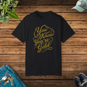 Comfort Colors Garment Dyed Unisex Shirt - Golden Style - Dipaliz - Black / s - T-shirts