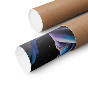 Poster - Krishna Cosmic Flute Matte - Spiritual Wall Art - Dipaliz