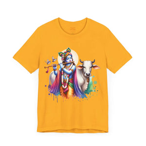 Trendy Cool Krishna Cow Tee - Soft Cotton Shirt - Dipaliz - T-shirts