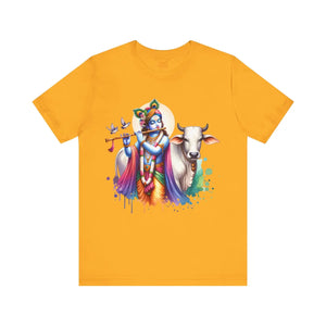 Trendy Cool Krishna Cow Tee - Soft Cotton Shirt - Dipaliz - T-shirts
