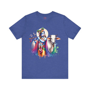 Trendy Cool Krishna Cow Tee - Soft Cotton Shirt - Dipaliz - T-shirts