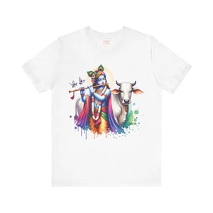 Trendy Cool Krishna Cow Tee - Soft Cotton Shirt - Dipaliz - T-shirts