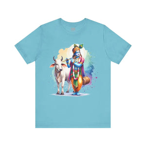 Epic Krishna Flute Tee - Unisex Jersey Short Sleeve - Dipaliz - T-shirts