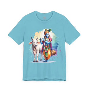 Epic Krishna Flute Tee - Unisex Jersey Short Sleeve - Dipaliz - T-shirts