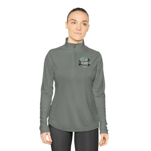 Active Ladies Quarter-zip Pullover Ocean Vibes - Dipaliz - Sweatshirts