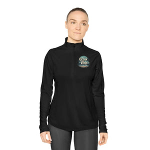 Active Ladies Quarter-zip Pullover Ocean Vibes - Dipaliz - Sweatshirts