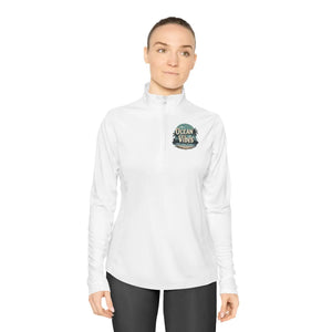 Active Ladies Quarter-zip Pullover Ocean Vibes - Dipaliz - Sweatshirts