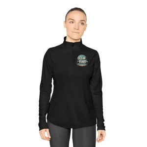 Ladies Quarter-zip Pullover Ocean Vibes Style - Dipaliz - Sweatshirts