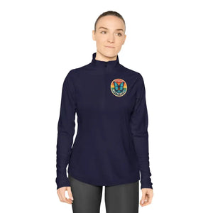 Ladies Quarter-zip Butterfly Design Pullover - Dipaliz - Sweatshirts