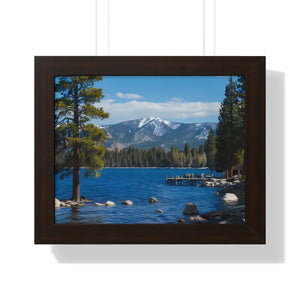 Lake Tahoe Gallery Canvas Wraps Framed Horizontal Poster - Dipaliz - 14″ x 11″ / Walnut - Prints
