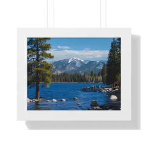 Lake Tahoe Gallery Canvas Wraps Framed Horizontal Poster - Dipaliz - 14″ x 11″ / White - Prints