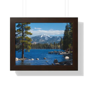 Lake Tahoe Gallery Canvas Wraps Framed Horizontal Poster - Dipaliz - 16″ x 12″ / Walnut - Prints