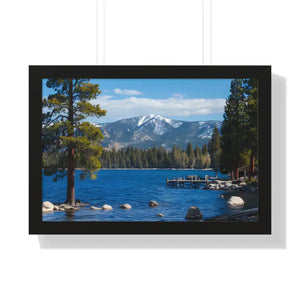 Lake Tahoe Gallery Canvas Wraps Framed Horizontal Poster - Dipaliz - 24″ x 16″ / Black - Prints