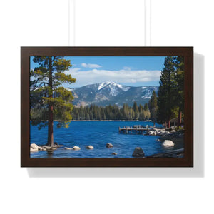 Lake Tahoe Gallery Canvas Wraps Framed Horizontal Poster - Dipaliz - 24″ x 16″ / Walnut - Prints