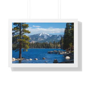 Lake Tahoe Gallery Canvas Wraps Framed Horizontal Poster - Dipaliz - 24″ x 16″ / White - Prints