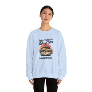 Lake Vibes Heavy Blend Crewneck - Fishing Days Comfort - Dipaliz - Sweatshirts
